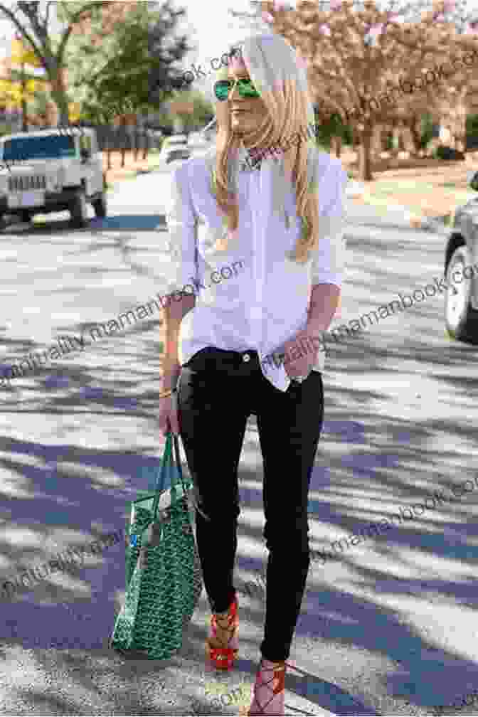 A Stylish Woman Wearing A White Button Down Shirt With Black Pants Women S Wear Clothing Types: Shirts Jackets Pants Knits Accessories: Illustrated Design Reference For Fashion Professionals (Visual Fashion Design Resources 2)