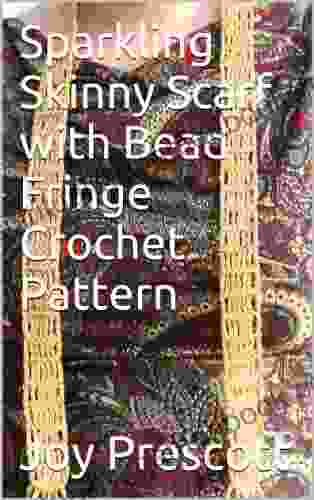 Sparkling Skinny Scarf With Bead Fringe Crochet Pattern